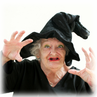 photo of scary old witch